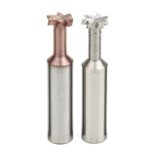 Solid carbide t-slot end mill for precision T-slot milling in alloy steel and stainless steel