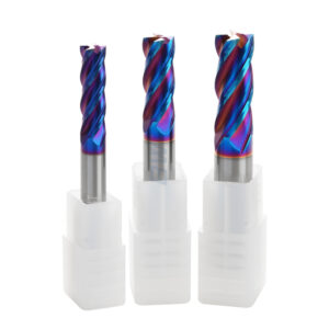 HRC65 carbide end mill with square end mill design for machining hardened steel, mold steel, carbon steel, alloy steel, stainless steel and cast iron