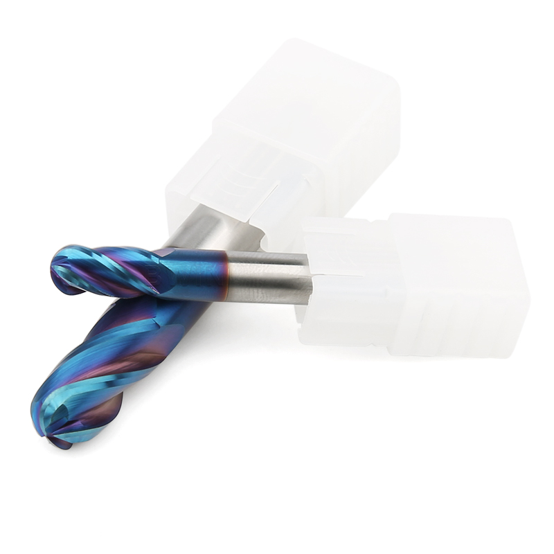 hrc65-ball-nose-end-mill-4-flute ball end mill bwin HRC65 ball nose end mill with 4 flute solid carbide design for hardened steel machining