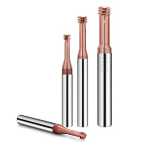 3-tooth thread mill for ISO metric thread milling of alloy steel and stainless steel