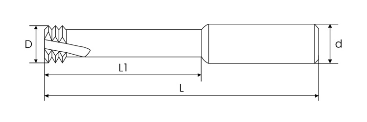 3-tooth thread mill